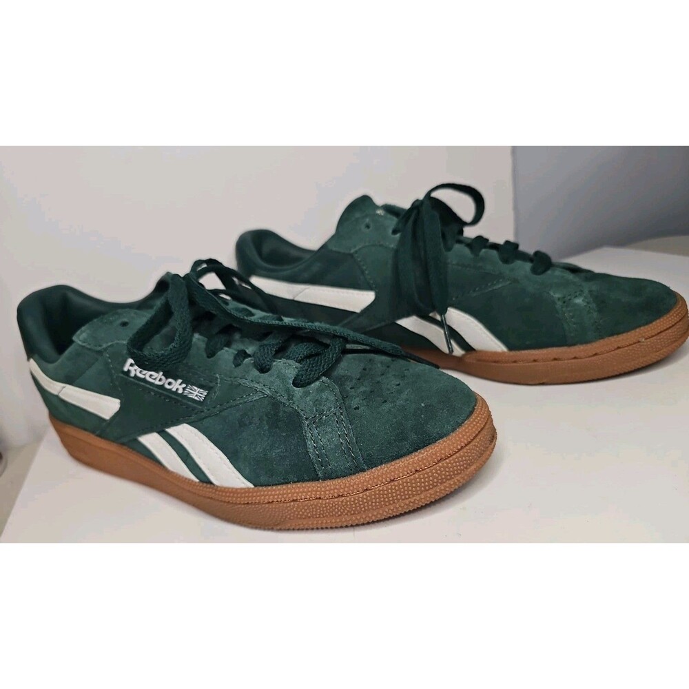 Size 8.5 - Reebok Club C Grounds Uk Deep Olive/Pump Orange/Gum